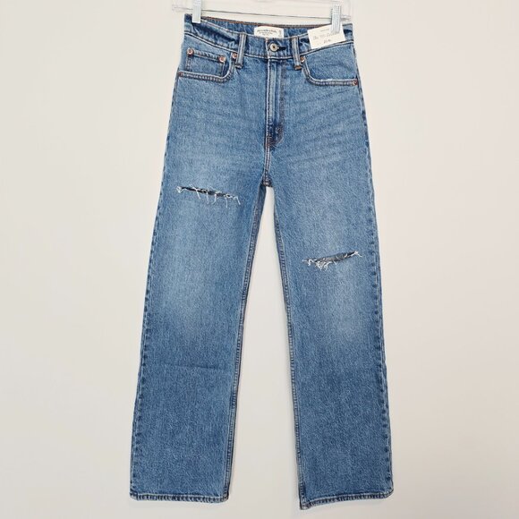 NWT Abercrombie & Fitch High Rise 90sRelaxed Jeans Y2K Size 25